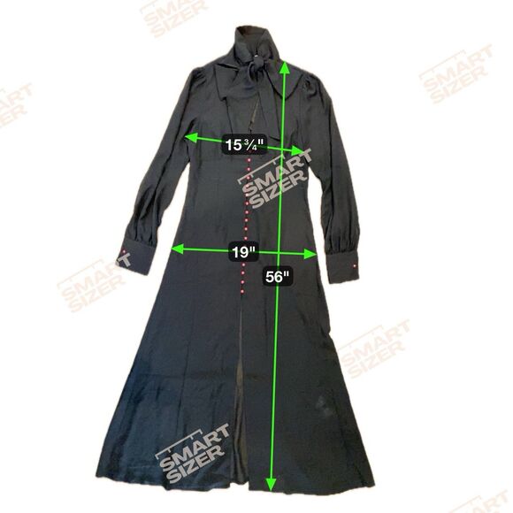 Killstar Black Sheer Cecile Maxi Dress Size L Bow Neck Gothic Vamp Sultry Witchy - Picture 6 of 14